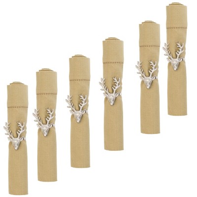 Camel Hemstitch Cotton Napkins Set of 6