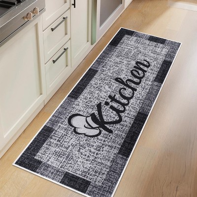SussexHome Indoor Non Skid Cotton Washable Kitchen Runner Rug - 20" x 59"