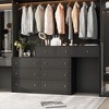 FUFU&GAGA Elegant Black Dresser with Golden Knobs - A Removable Modules Storage Solution - 2 of 4