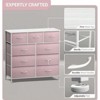 SKRAN Grid Cabinet Fabric Storage Tower with 9 Drawers For Bedroom,Tall Chest Organizer Unit With Fabric Bins, Steel Frame, Wood Top - 3 of 4