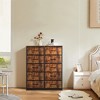 DOMETOUR Drawer Dresser for Bedroom, Fabric Storage Tower Tall Chest Organizer, Storage Cabinet Unit Bins Living Room Entryway Closet-Brown - 2 of 4