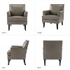 Set of 2 Wooden Upholstered Accent Chair Celadon Armchair | ARTFUL LIVING DESIGN - 4 of 4