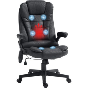 TopComfy Accent Chairs High Back Executive Office Chair with Reclining Backrest Padded Armrests Soft Seating for Office, Black, 25.5"*28"*47.3" - 1 of 4