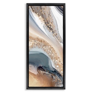 Stupell Industries Glam & Grey Waves, 11" x 25" - 1 of 4