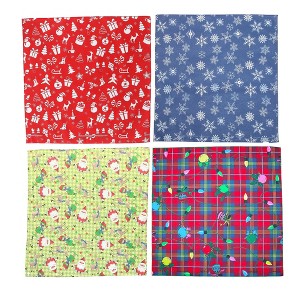 CTM Christmas Holiday Bandana Set (Pack of 4) - 1 of 3