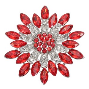 Unique Bargains Rhinestone Sunflower Brooch Pin - 1 of 4