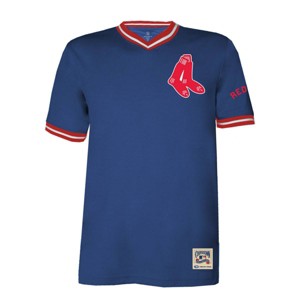 MLB Boston Red Sox Men's TC Poly V-Neck Mesh Jersey - XL : Target