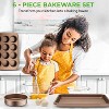 NutriChef 6-pc Kitchen Oven Baking Pans Trays Bakeware Set - 3 of 4