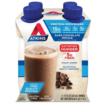 Atkins Royale Shake - Dark Chocolate  - 4ct