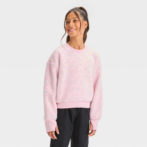 Girls' Cozy Soft Fleece Sweatshirt - All In Motion™ : Target