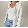 Women's Francis Cable Knit Zip up Hoodie - SIX/FIFTY - 3 of 3