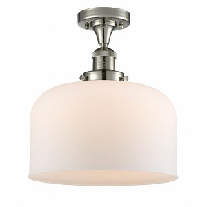 Bell - 1 Light Semi-Flush Mount In Industrial Style-12 Inches Tall and 12 Inches Wide - 1 of 1