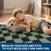 Checkered Rug Washable Rug for Living Room Non Slip Indoor Scalloped Printed Carpet Low Pile Neutral Rugs Soft Floor Cover for Bedroom Nursery - 4 of 4