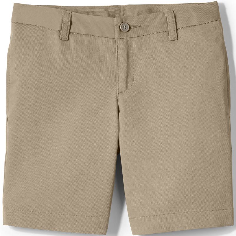 Lands' End Kids Plain Front Blend Chino Shorts, 1 of 4