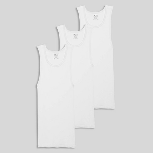 White 100% Cotton Premium Quality Mens and Boys Sleeveless Vests