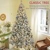 Whisen 9FT Prelit Artificial Christmas Tree with 1868 Snow Flocked Branches, 600 LED Lights, Auto Open - Green - 3 of 4