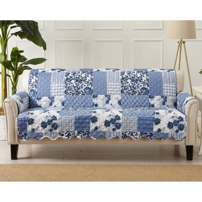 Reversible Stitched Patchwork Sofa Furniture Protector - Great Bay Home