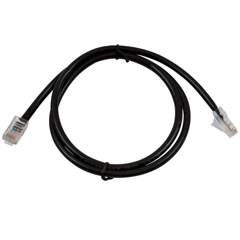 Monoprice Cat5e Ethernet Patch Cable - 2 Feet - Black | Network Internet Cord - RJ45, Stranded, 350Mhz, UTP, Pure Bare Copper Wire, 24AWG - Zeroboot, 2 of 4