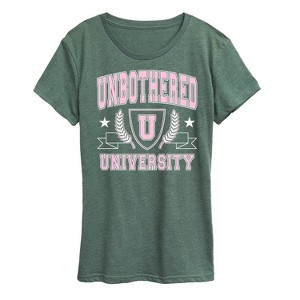 Women's - Instant Message - Unbothered University Short Sleeve Graphic T-Shirt - 1 of 4
