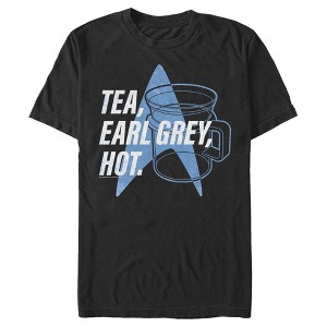 Men's Star Trek: The Next Generation Cup Of Tea Earl Grey Hot, Captain Picard T-Shirt - 1 of 4