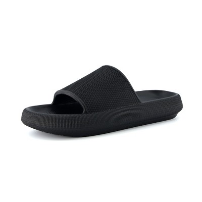 CUSHIONAIRE Men's Feather cloud recovery pool slide with +Comfort
