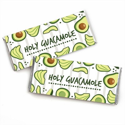 Big Dot of Happiness Hello Avocado - Candy Bar Wrapper Fiesta Party Favors - Set of 24