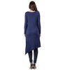 Womens Long Sleeve Knee Length Asymmetrical Tunic Top - 24seven Comfort Apparel™ - 3 of 4