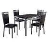 NicBex 48" Dining Table Set for 4 Faux Mable Top Dining Table with 4 Faux Leather Upholstered Side Chairs for Kitchen - 4 of 4