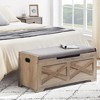 Storage Chest, Storage Bench with Safety Hinge, Farmhouse Style Wooden Toy Chest, Lift Top Storage Trunk - 3 of 4