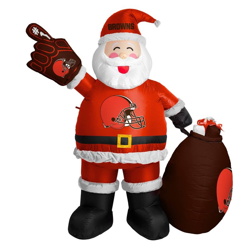 NFL Cleveland Browns Inflatable Santa, 1 of 2