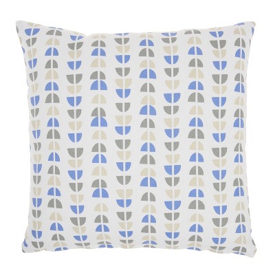 HomeRoots Blue And Taupe Geo Lines Throw Pillow