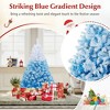 Resenkos 2025 5-Ft Artificial Christmas Tree with 456 Tips and Metal Stand - White/Blue - 3 of 4