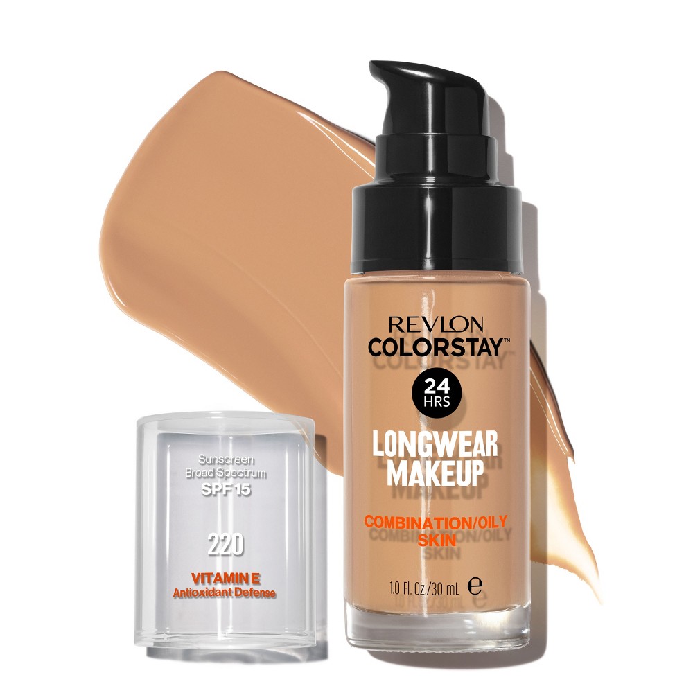 Photos - Other Cosmetics Revlon ColorStay Makeup for Combination/Oily Skin with SPF 15 - 220 Natura 