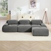 Oversized Corduroy Modular L/U-Shaped Cloud Sectional Sofa with Ottomans, Free combination, Pet-Friendly, No Assembly Required - 3 of 4