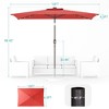 Sonkuki 10x6.5 ft LED Rectangular Patio Market Umbrella w/Tilt Adjustment - 3 of 4