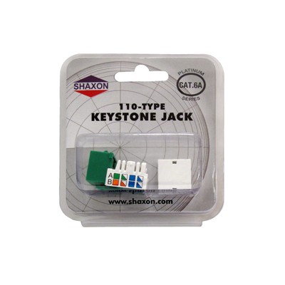 Shaxon Category 6A RJ45/110 568A/B Keystone Jack Green BM803G810-B
