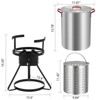 Turkey Fryer, 5000 BTU Aluminum Outdoor Deep Fryer with 0-5 PSI Regulator & Injector Thermometer Kit - 3 of 4