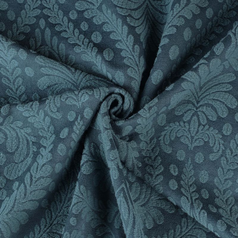 Vintage Cotton Blend Jacquard Floral Scalloped Edges Bedspread Set by Blue Nile Mills, 5 of 7