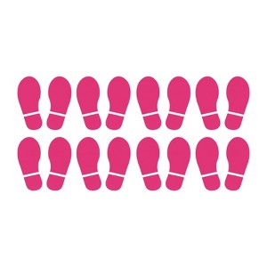 Unique Bargains Home Classroom Floor Stairs Decal PVC Footprint Sticker 8 Pairs - 1 of 4