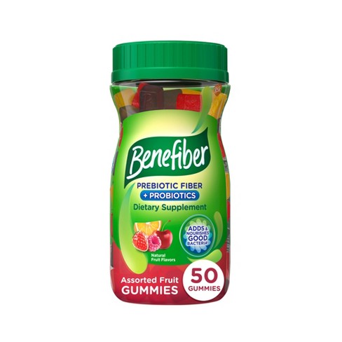 Benefiber Fiber+ Probiotic Gummies - 50ct : Target