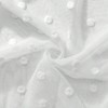 White Pom Poms Shower Curtain Sheer - Soft Faux Linen Polyester, Lightweight and Breathable for Bathroom - 2 of 4