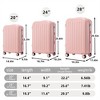 BEAFUP 20"/24"/28" 3 pcs/set in ABS Spinner Wheel Luggage, Carry on Suitcase, with Cup Holder & USB Port - 3 of 4