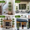 5FT Artificial Olive Topiary Tree - Triple Ball Design with Moss Pot, Realistic Faux Plant for Indoor/Outdoor, Home, Office, Porch Decor - 4 of 4
