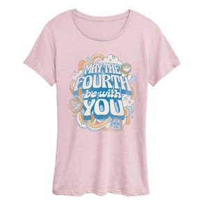Women's - Star Wars - May The Fourth Be With You Short Sleeve Graphic T-Shirt - 1 of 3