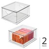 iDesign Stackable Storage Drawer for Fridge, Pantry, or Under Sinks, Set of 2, Clear, Made in USA - 2 of 4