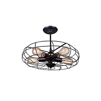 CWI Lighting Pamela 5 Light Flush Mount With Rust Finish