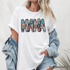 Daisy Floral Mama T-Shirt, Colorful Retro White Tee for Stylish and Cheerful Women| OrnamentallyYou - 4 of 4