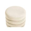 UNISOAR Velvet Ottoman with Gold Finish Stainless Steel Base - 2 of 2