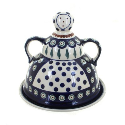 Blue Rose Polish Pottery 847 Zaklady Cheese Lady