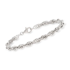Ross-Simons Sterling Silver Rope-Chain Bracelet - 1 of 4